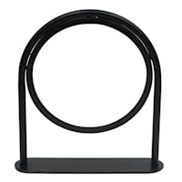 Crosby St. Round Black Metal Mirror, 9"