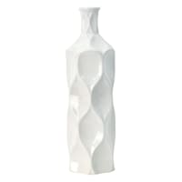 Laila Ali White Ceramic Vase, 14"