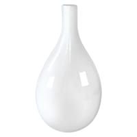 Providence White Ceramic Vase, 12"