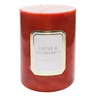Providence Lotus & Heliotrope Scented Pillar Candle, 3x4