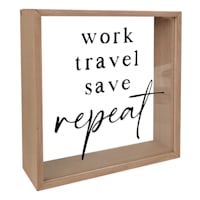 Work Travel Save Repeat Bank, 10"