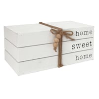 Home Sweet Home White Wood Sign, 7x3