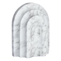 Crosby St. White Marbled Arcade Bookend, 8"