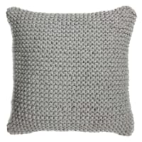 Ty Pennington Grey Knitted Throw Pillow, 18"