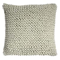 Ty Pennington Neutral Knitted Throw Pillow, 18"
