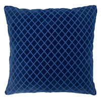 Providence Blue Diamond Velvet Throw Pillow, 18"