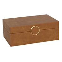 Crosby St. Brown Wood Storage Box, 8x5