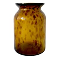 Providence Tortoise Shell Glass Urn Vase, 8.5"