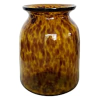 Providence Tortoise Shell Glass Urn Vase, 7"