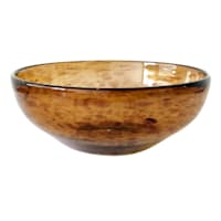 Whitewashed Organic Wooden Decorative Bowl, 21x11
