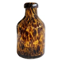 Tortoise Shell Glass Vase, 6"
