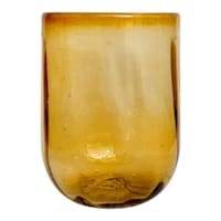 Honeybloom Amber Hurricane Glass Candle Holder, 6"