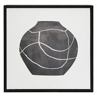 Crosby St. Black Canvas Vase Art, 8"