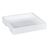 White Square Wooden Decorative Tray, Large
