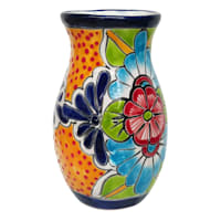 Found & Fable Talavera Flower Vase, 9"
