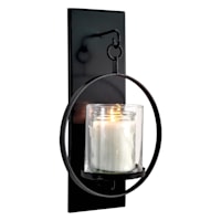 Kiana Black Wall Sconce Pillar, 14"