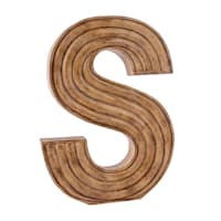 Honeybloom 12" Brown Monogram Letter, S