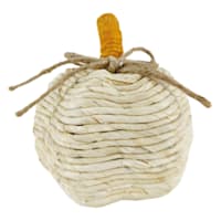 Honeybloom Natural Woven Rattan Pumpkin, 5.1"