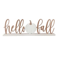 Honeybloom Hello Fall Metal Cutout Table Sign, 23"