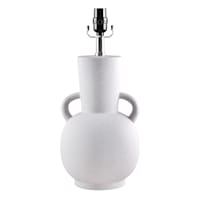 Found & Fable Light Grey Speckled Handle Table Lamp Base, 18"