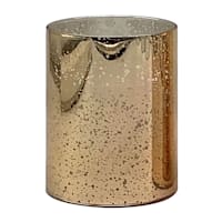 Providence Gold Mercury Glass LED Pillar Candle, 3x4