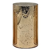 Providence Gold Mercury Glass LED Pillar Candle, 3x6