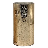 Providence Gold Mercury Glass LED Pillar Candle, 3x6