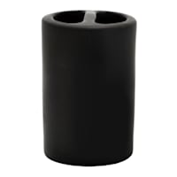 Crosby St Denn Black Soft Touch Toothbrush Holder, 4.8"