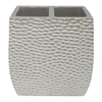 Found & Fable Silver Hammered Toothbrush Holder, 4.5"