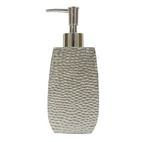 Found & Fable Silver Hammered Soap Dispenser, 5.5"