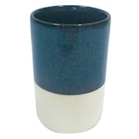Honeybloom Blue Glazed Bath Tumbler, 4.5"