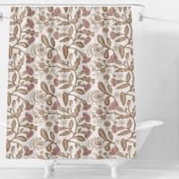 Honeybloom Yellow Cecilia Shower Curtain, 70x72