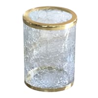 Providence Gold Glass Metal Tumbler, 4.3"