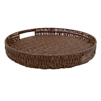 Providence Brown Wicker Tray, 15"