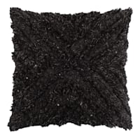 Found & Fable Black Tufted Throw Pillow, 20"