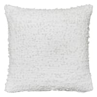 Crosby St. White Woven Boucle Throw Pillow, 18"