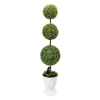 Providence Pre-Lit Boxwood Topiary Tree, 48"