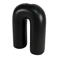 Black Ceramic Candle Holder, 4x5