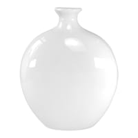 Providence White Ceramic Vase, 6"