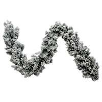 Pre-Lit Flocked Virginia Pine Garland, 6'