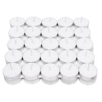 50-Pack White Unscented Tealight Candles
