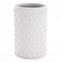 Crosby St. White Biker Textured Bath Tumbler, 5"
