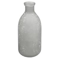 Ty Pennington Grey Frosted Glass Bottle Vase, 11"