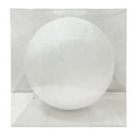 1-Count Large White Glittered Shatterproof Ornament, 7.7"