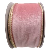 Pink 2.5" Pink Velvet Ribbon, 10yd