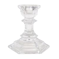 Providence Clear Glass Taper Candle Holder, 4"