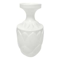 Providence White Ceramic Vase, 8"