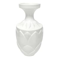 Providence White Ceramic Vase, 7"