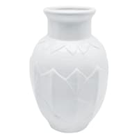 Providence White Ceramic Vase, 11"