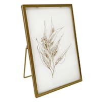 Providence Gold Wildflower Etched Glass Frame, 5x8